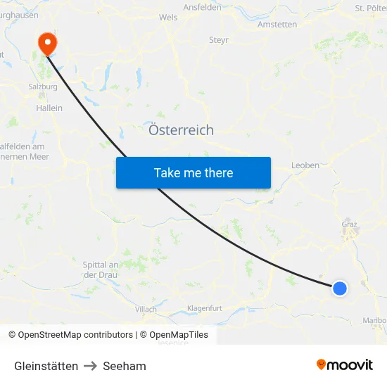Gleinstätten to Seeham map