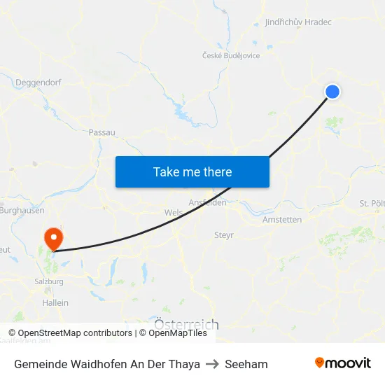 Gemeinde Waidhofen An Der Thaya to Seeham map