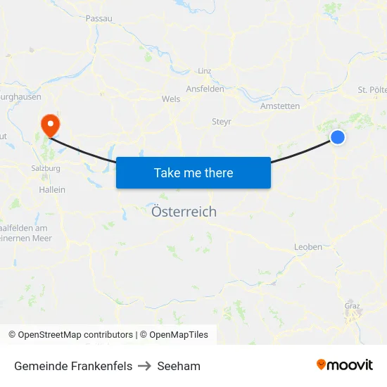 Gemeinde Frankenfels to Seeham map