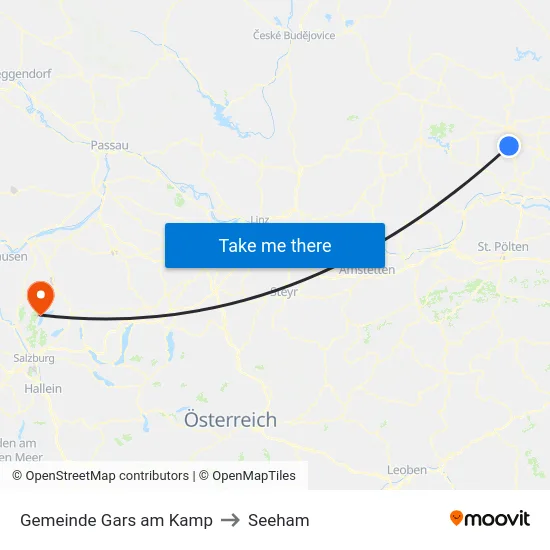 Gemeinde Gars am Kamp to Seeham map