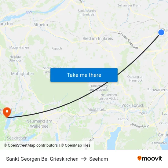 Sankt Georgen Bei Grieskirchen to Seeham map