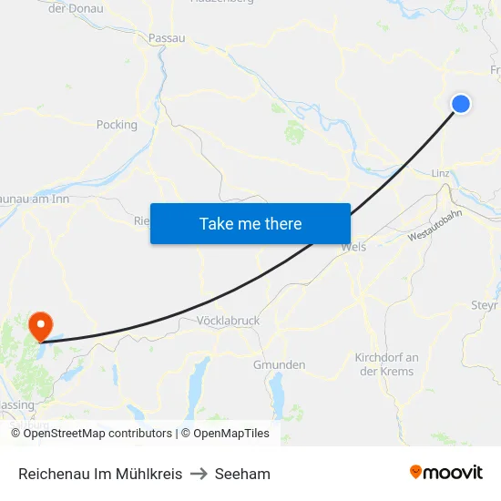 Reichenau Im Mühlkreis to Seeham map
