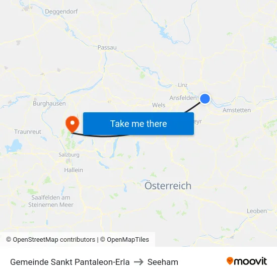 Gemeinde Sankt Pantaleon-Erla to Seeham map