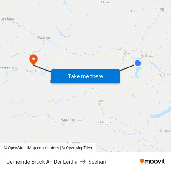 Gemeinde Bruck An Der Leitha to Seeham map