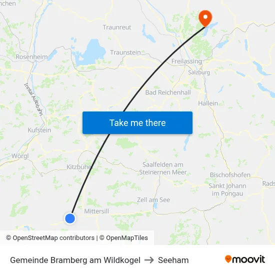 Gemeinde Bramberg am Wildkogel to Seeham map