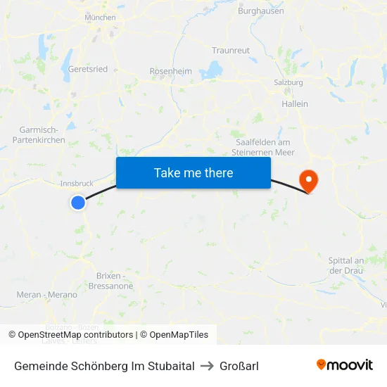 Gemeinde Schönberg Im Stubaital to Großarl map