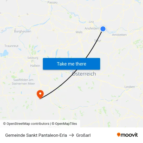 Gemeinde Sankt Pantaleon-Erla to Großarl map