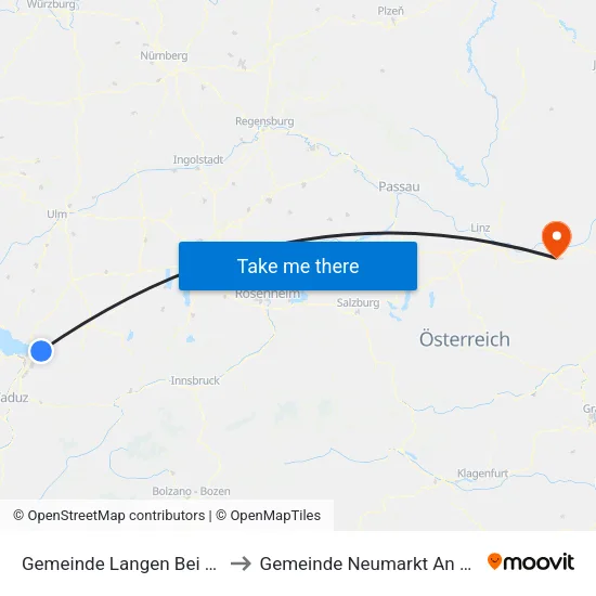 Gemeinde Langen Bei Bregenz to Gemeinde Neumarkt An Der Ybbs map