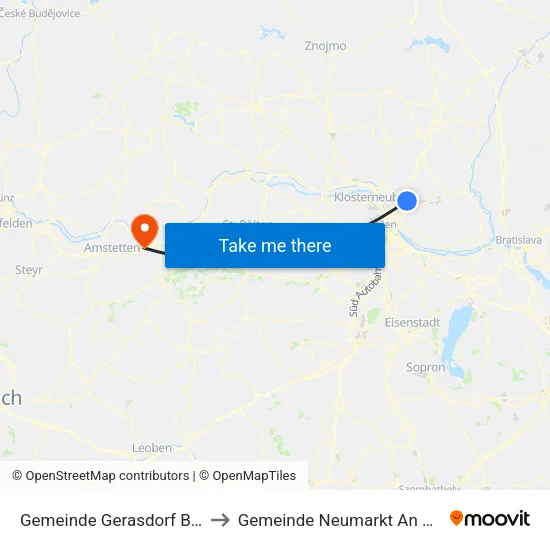 Gemeinde Gerasdorf Bei Wien to Gemeinde Neumarkt An Der Ybbs map