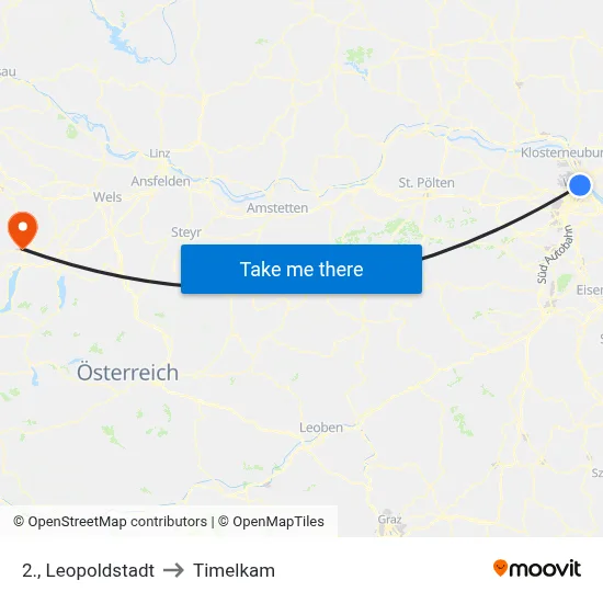 2., Leopoldstadt to Timelkam map
