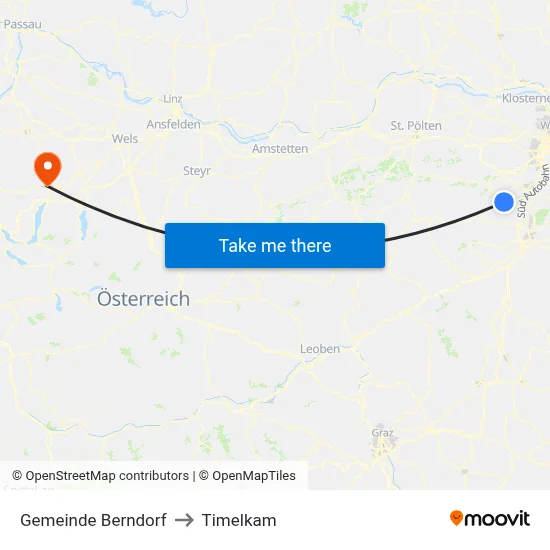 Gemeinde Berndorf to Timelkam map