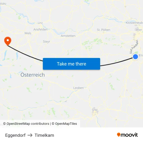 Eggendorf to Timelkam map