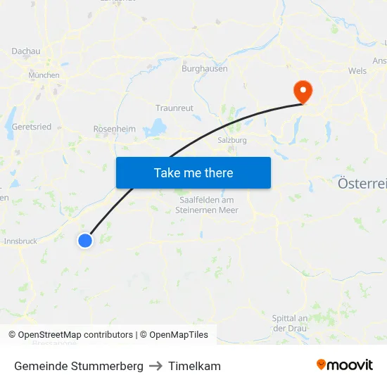 Gemeinde Stummerberg to Timelkam map