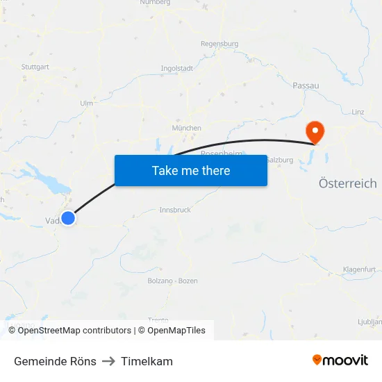 Gemeinde Röns to Timelkam map