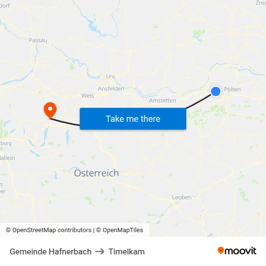 Gemeinde Hafnerbach to Timelkam map