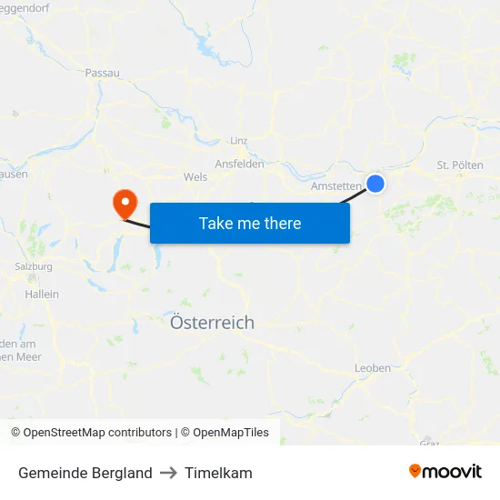 Gemeinde Bergland to Timelkam map