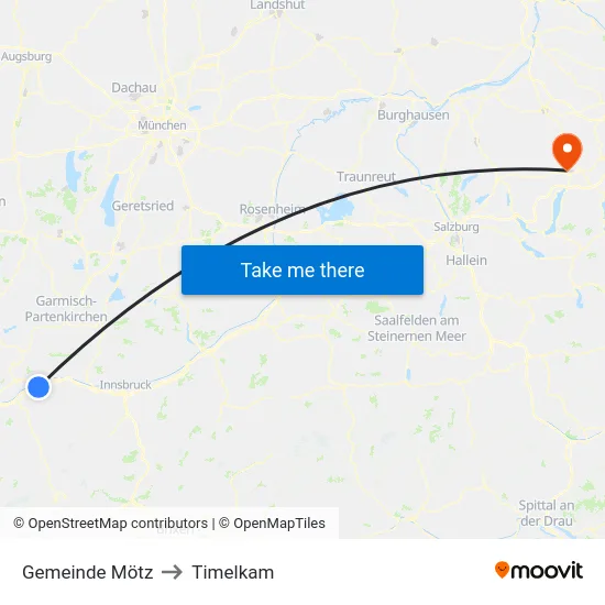Gemeinde Mötz to Timelkam map