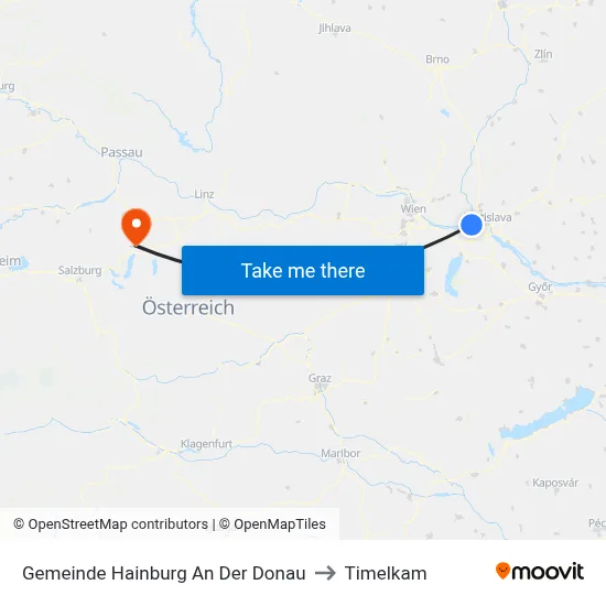 Gemeinde Hainburg An Der Donau to Timelkam map