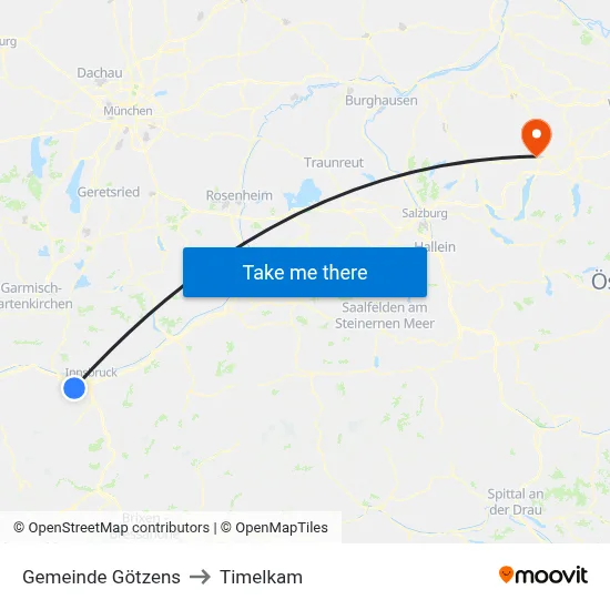 Gemeinde Götzens to Timelkam map