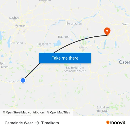 Gemeinde Weer to Timelkam map
