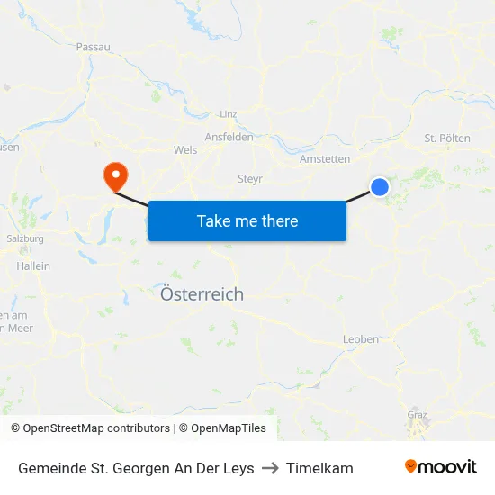 Gemeinde St. Georgen An Der Leys to Timelkam map
