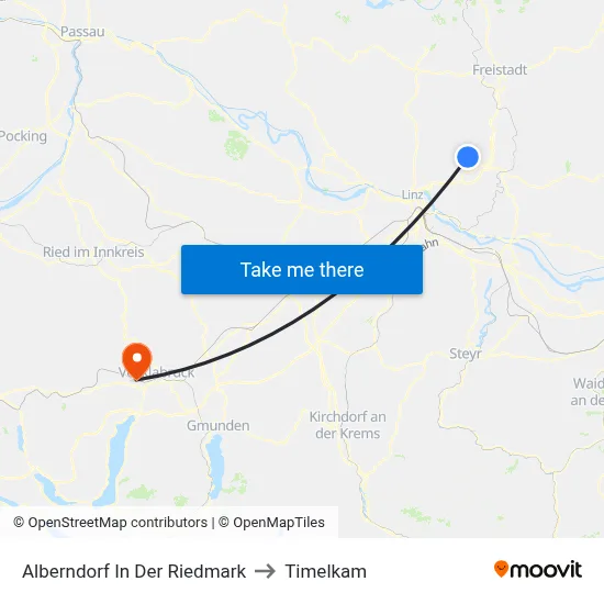Alberndorf In Der Riedmark to Timelkam map