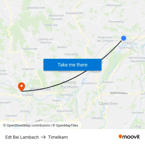Edt Bei Lambach to Timelkam map