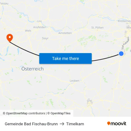Gemeinde Bad Fischau-Brunn to Timelkam map