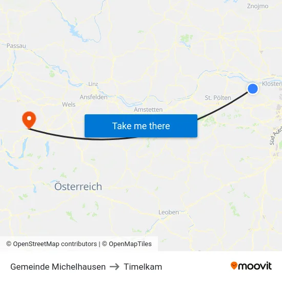 Gemeinde Michelhausen to Timelkam map