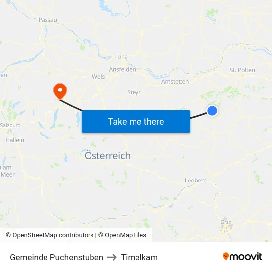 Gemeinde Puchenstuben to Timelkam map