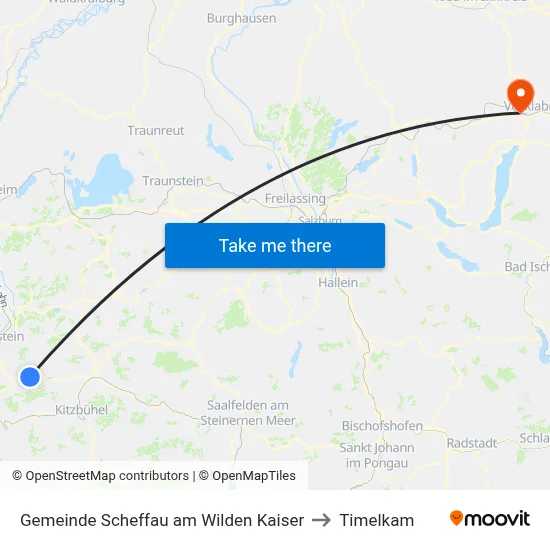 Gemeinde Scheffau am Wilden Kaiser to Timelkam map