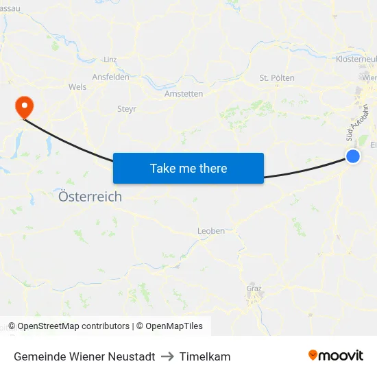 Gemeinde Wiener Neustadt to Timelkam map