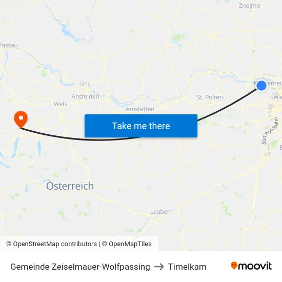 Gemeinde Zeiselmauer-Wolfpassing to Timelkam map