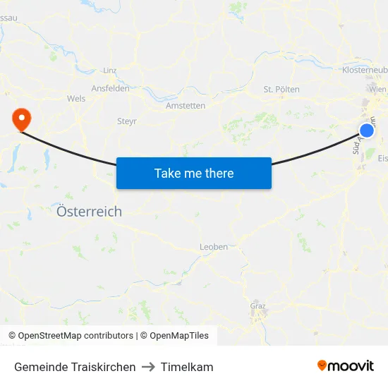 Gemeinde Traiskirchen to Timelkam map
