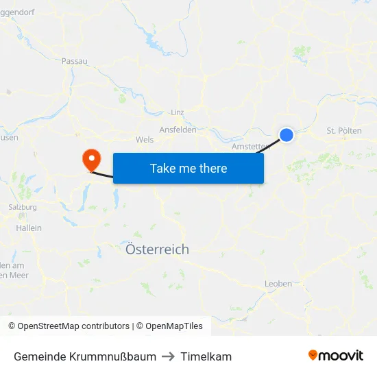 Gemeinde Krummnußbaum to Timelkam map