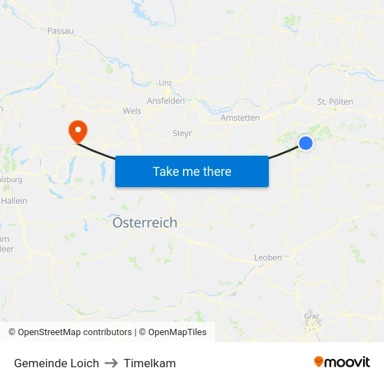 Gemeinde Loich to Timelkam map