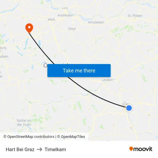 Hart Bei Graz to Timelkam map