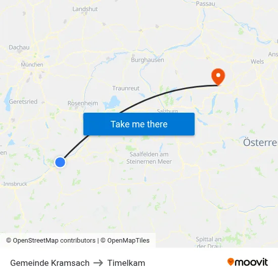 Gemeinde Kramsach to Timelkam map