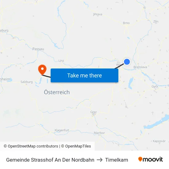 Gemeinde Strasshof An Der Nordbahn to Timelkam map