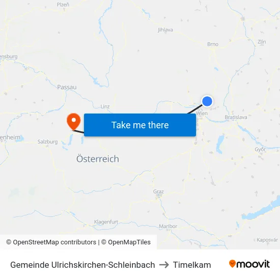 Gemeinde Ulrichskirchen-Schleinbach to Timelkam map