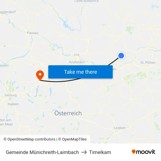 Gemeinde Münichreith-Laimbach to Timelkam map