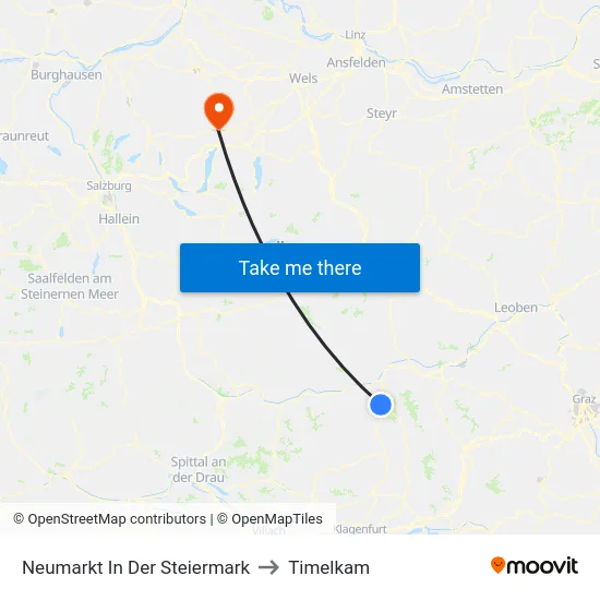 Neumarkt In Der Steiermark to Timelkam map