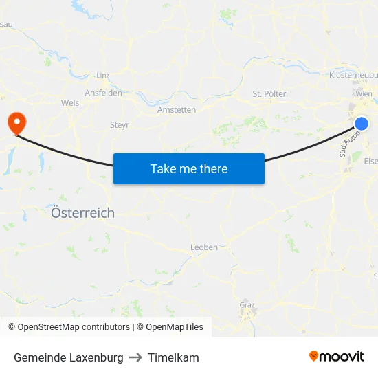 Gemeinde Laxenburg to Timelkam map