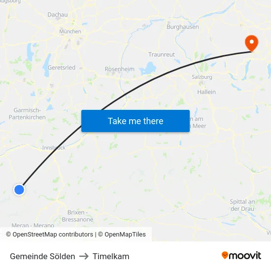Gemeinde Sölden to Timelkam map