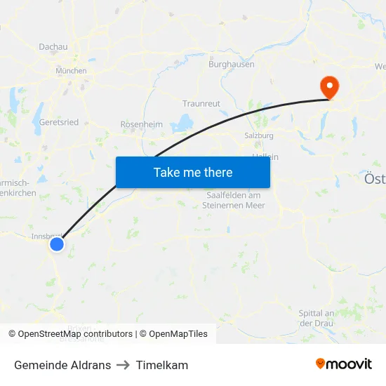 Gemeinde Aldrans to Timelkam map
