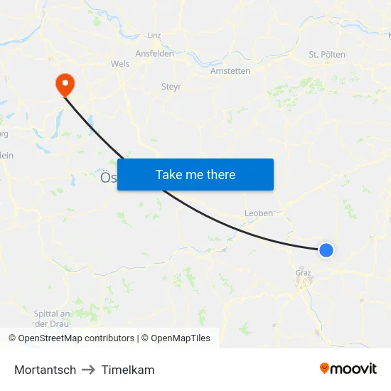 Mortantsch to Timelkam map