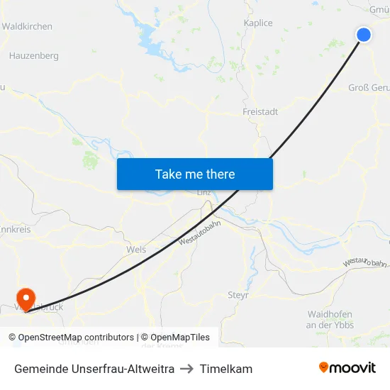 Gemeinde Unserfrau-Altweitra to Timelkam map