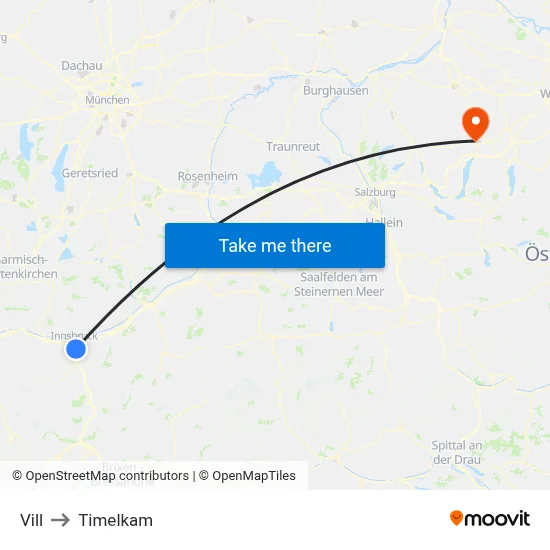 Vill to Timelkam map