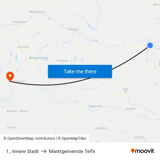 1., Innere Stadt to Marktgemeinde Telfs map