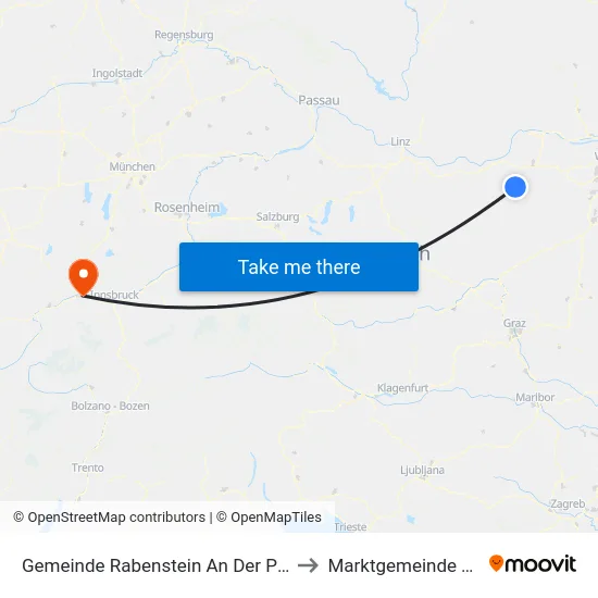 Gemeinde Rabenstein An Der Pielach to Marktgemeinde Telfs map